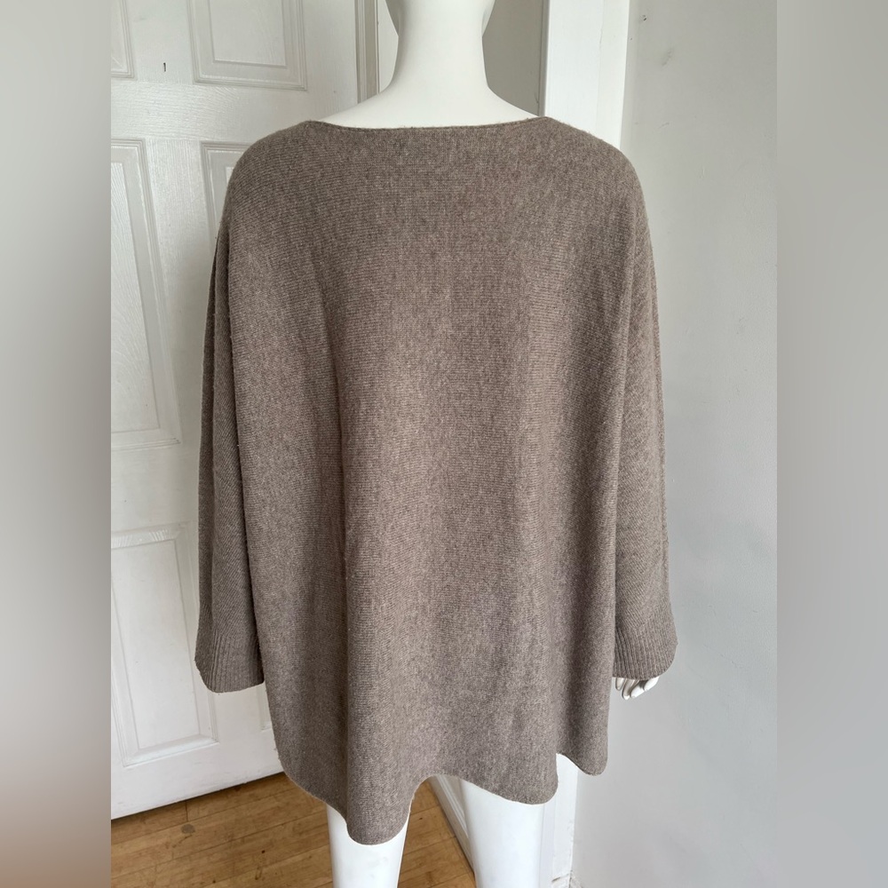Uniqlo Lambswool Blend Boat Neck Sweater Women Pullover Beige Size XL Read Desc! - Picture 3 of 8